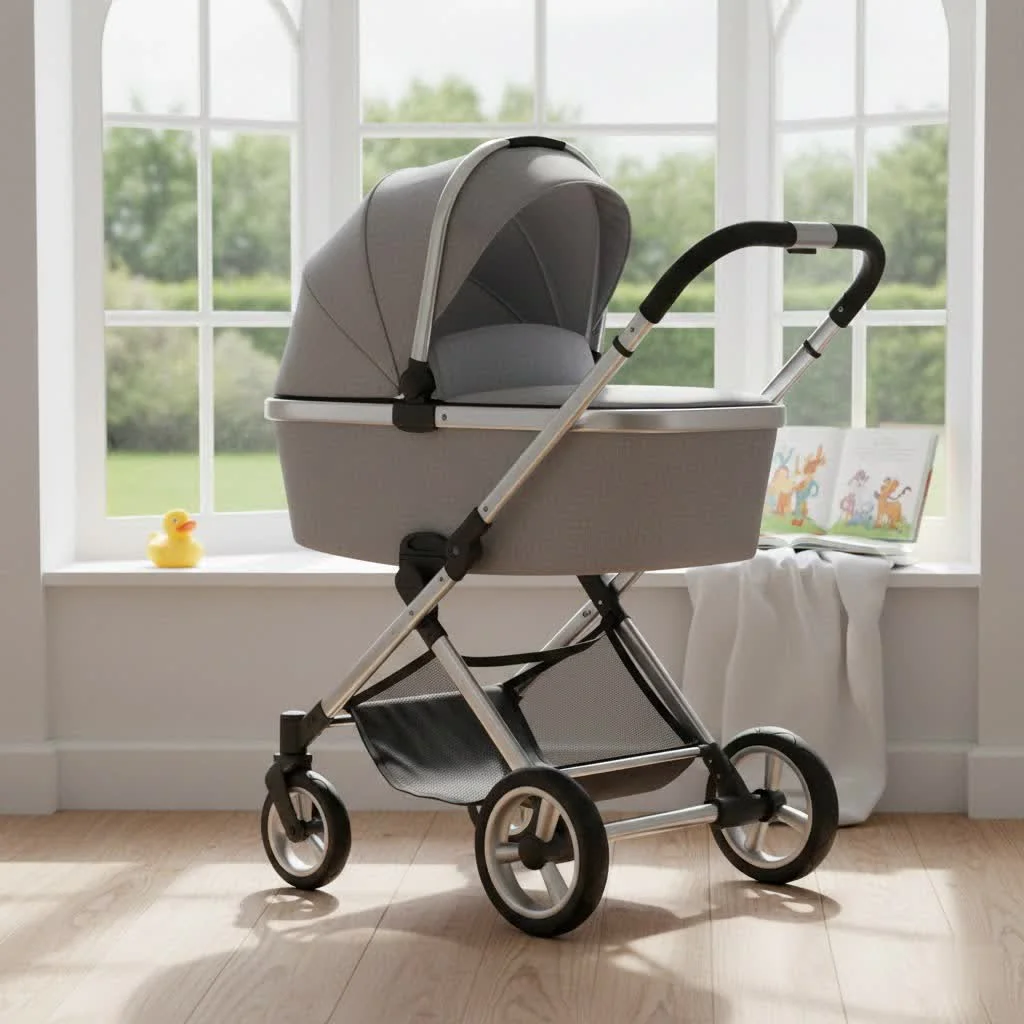 Bugaboo pushchair on a path